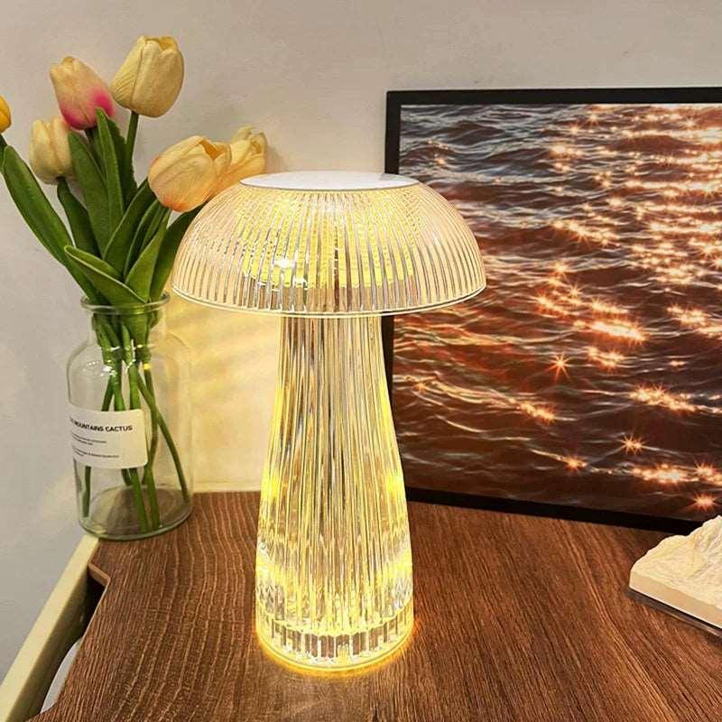 Crystal Mushroom Night Table Lamp