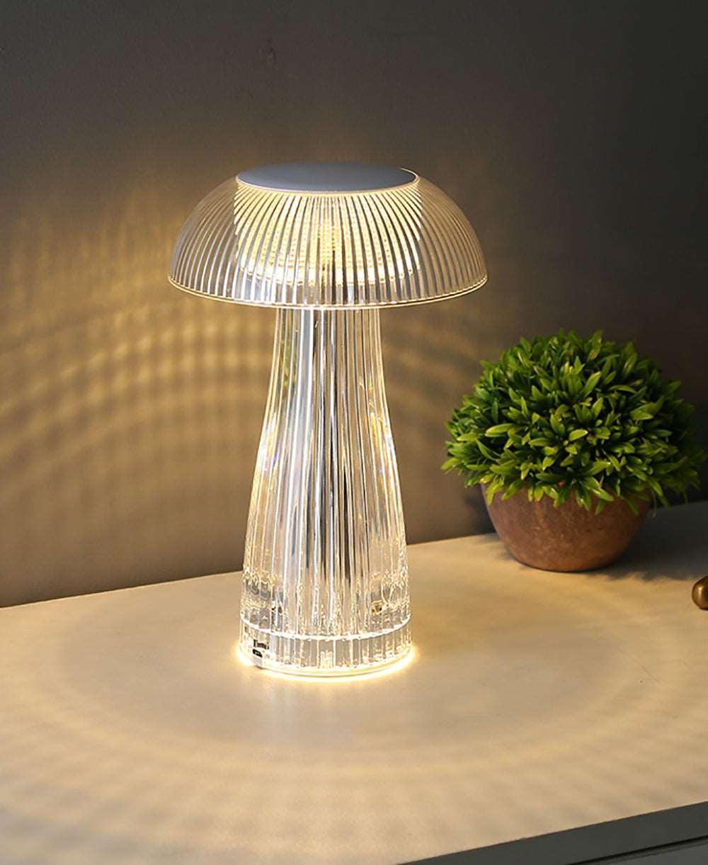 Crystal Mushroom Night Table Lamp